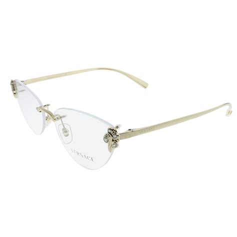 rimless Versace eyeglasses